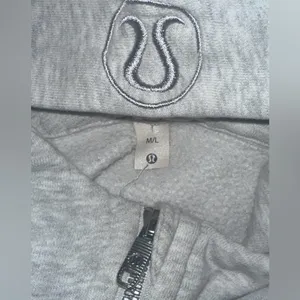 Lululemon Gray Half-Zip scuba Hoodie M/L thumbnail 3