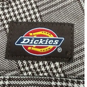 Dickies Womens Brown Glen Plaid Wide Leg Trouser Pants Size 0R Preppy Grunge thumbnail 2