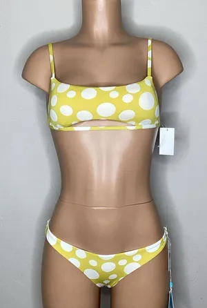 Anthropologie New. WET L.A. polka dot bikini. S/M. Retails $166 thumbnail 1