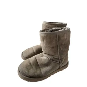 UGG Classic Short II Boots Olive Green Suede Sheepskin Lining Womens 7‎ thumbnail 5