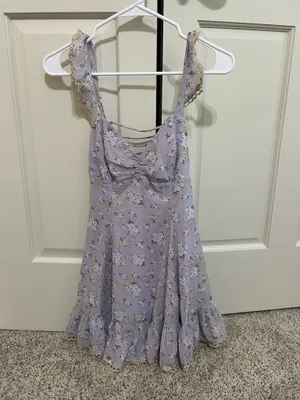Lucy in the sky purple floral dress thumbnail 2