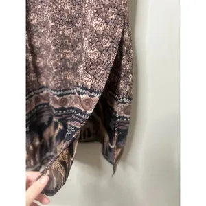 Vintage Looking Good Maxi Dress Safari Giraffe Elephant Asymmetric Tie Back 1X‎ thumbnail 14