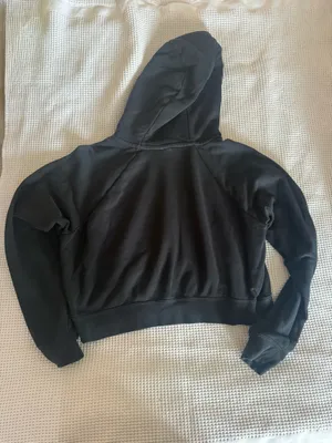 Nike Women’s Black cropped pullover drawstring hoodie size M thumbnail 5