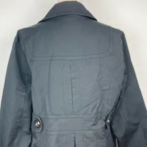 Jones New York Double Breasted Raincoat Trench Coat in Black thumbnail 12