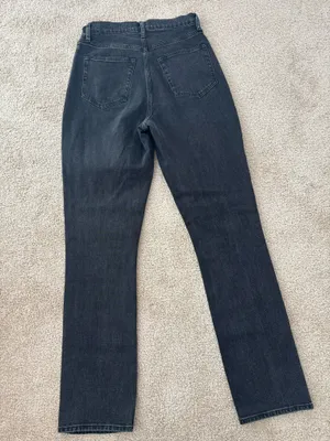 Abercrombie & Fitch Curve Love Ultra High Rise 90s slim Straight Jeans crossover thumbnail 5