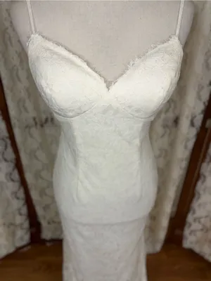 Beautiful Galina Lace Slip Wedding Gown thumbnail 4