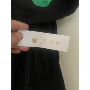 NWT J. Marie Off The Shoulders Black Embroidered Romper Sz. L thumbnail 6