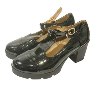 Dadawen Size‎ 9.5/10 Platform Shoes Chunky Mid-heel T-Strap thumbnail 1