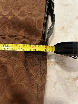 Coach Signature Canvas & Large Brown Bucket/Hobo Bag G15-6083 thumbnail 6