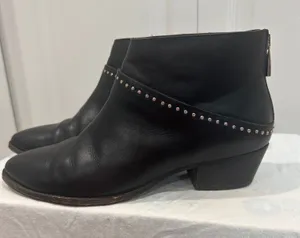 Thursday Boot Co. Downtown Black Studded Leather Ankle Booties Size 8.5 thumbnail 1