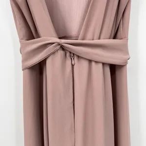 Show Me Your Mumu Jenn Maxi Bridesmaids Formal Dress Soft Beige Chiffon Sz Small thumbnail 7
