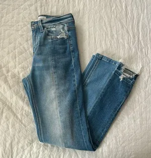 Vervet Flying Monkey Two Tone Light Wash Straight Leg Jeans thumbnail 1