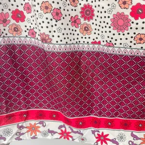 Gypsy Blu Boho Mixed Print Tassels Puff Sleeve Floral Midi Dress Size 3X NEW thumbnail 12