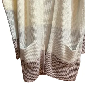 Bohme Multicolor Colorblock Knit Open Cardigan‎ sz M w/ pockets thumbnail 5