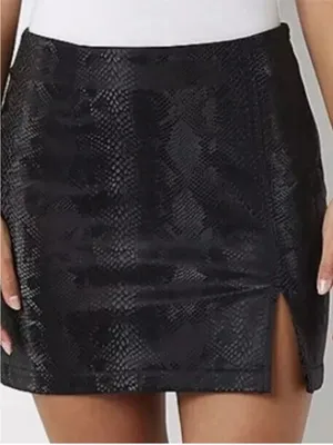 Juicy Couture Black Faux-Snakeskin Mini Skirt - Women thumbnail 5