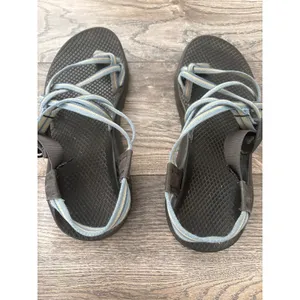 Chaco Z/Cloud 2 Sandals Womens Blue Tan Double Strap Toe Loop Vibram Sole thumbnail 5