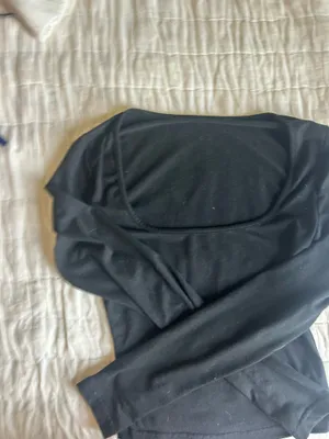 Plain black long sleeve thumbnail 2