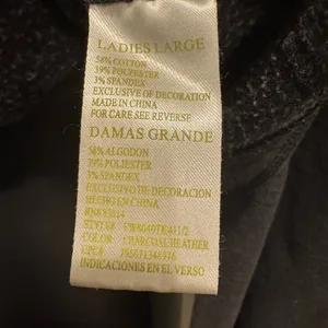 GreenTea Black Hoodie Sweatshirt Pullover Kangaroo Pocket Long Sleeve Women’s L thumbnail 3