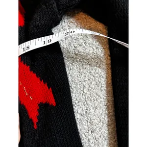 90s Vintage NutCracker Christmas Sweater Medium Black Kitten Cat Tree Ugly thumbnail 7