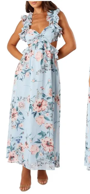 Petal & Pup Lucah Floral Print Ruffle Dress thumbnail 1