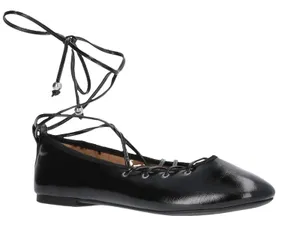 No Boundaries Corset Ballet Flats Black Lace Up Ankle Tie Womens Shoes Sz 7 NWOB thumbnail 1