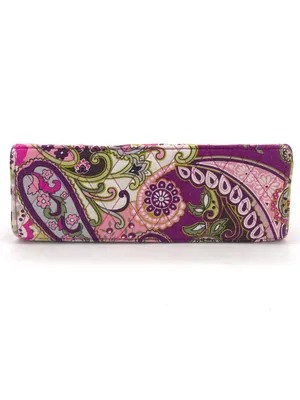 Vera Bradley Julia Crossbody Very Berry Paisley Pink Purple Quilted Retired Bag thumbnail 5