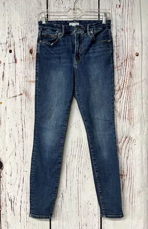 Good American Good Waist Deep V High Rise Skinny Jeans - Blue / Size 8 thumbnail 1
