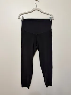 Aerie Chill Play Move Leggings Size Large Black 7/8 Cropped thumbnail 2