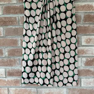 Diane Von Furstenberg DVF Natalie Shift V Neck Dress 100% Silk Green Pink Size 4 thumbnail 2