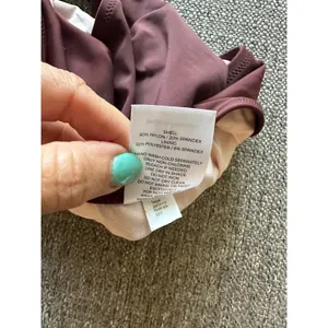 Shade‎ & Shore Womens Burgundy Wrap Tie Waist One Piece Swimsuit Size L EUC thumbnail 6