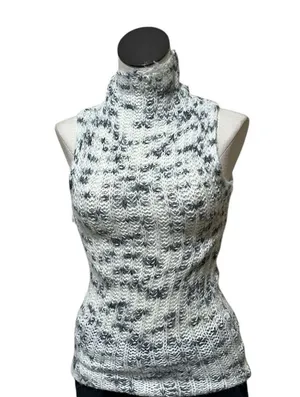 NWT ZARA Bloggers Fav Contrast Wool Blend Sweater Vest Top Turtleneck thumbnail 2