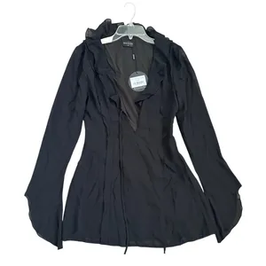 White Fox "Falling To Pieces" Long Sleeve Mini Dress in black size medium thumbnail 2
