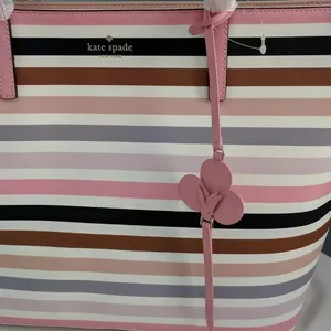 ⛔️SOLD⛔️Authentic Kate Spade leather stripes tote thumbnail 3