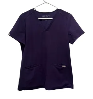 FIGS Technical Collection Purple V-Neck Scrub Top Short Sleeve Women's‎ Size S thumbnail 1