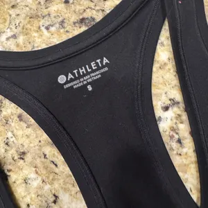 Athleta Black Fitted Sleeveless Tank Top racer back size small thumbnail 2