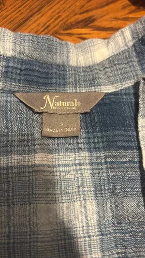 Natural Reflections Flannel Plaid Shirt Button Down thumbnail 3