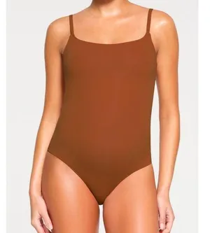 🆕 Skims | Fits Everybody Bodysuit Brief Maternity Small Bronze thumbnail 1