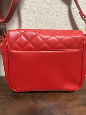 Mode red quilted shoulder bag thumbnail 3