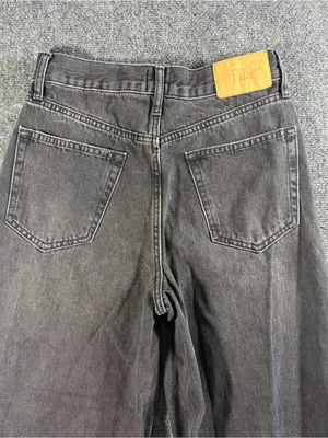BDG Urban Outfitters Women's Boyfriend Wide-Leg Relaxed Black Denim Jeans 26x32 thumbnail 3