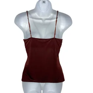 The Limited XS Brown Lace Trim Tank Top Spaghetti Strap Stretch Sequins Y2K 90s thumbnail 3