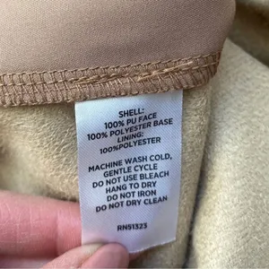 Halogen NWT Wide Leg Faux Leather Cargo Pants Womens XL Taupe Tan Neutral Office thumbnail 13