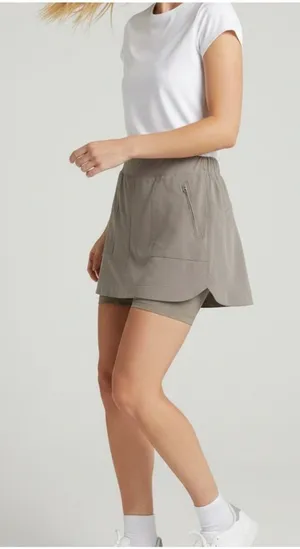 Athleta Zip‎ Pocket Pull On Tennis Skort Women's 16 Tenniscore Activewear thumbnail 1