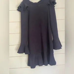 Saylor x Free People Blue Chase Knit Mini Ruffle Sweater Dress Size x-Small thumbnail 4