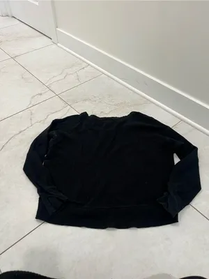 Offline by Aerie Black Waffle Long Sleeve Crewneck Size XS thumbnail 3