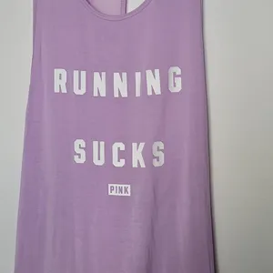 PINK - Victoria's Secret NWT razor back purple tank top running sucks size Medium thumbnail 2