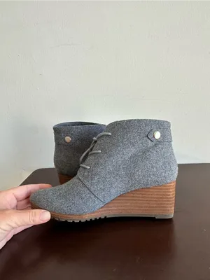 Dr. Scholl's Be Energized Conquer Grey Wedge Ankle Bootie Women's 6 thumbnail 6