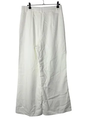 Boutique White Wide Leg Tailored Fit High Rise Trouser Pants M thumbnail 2