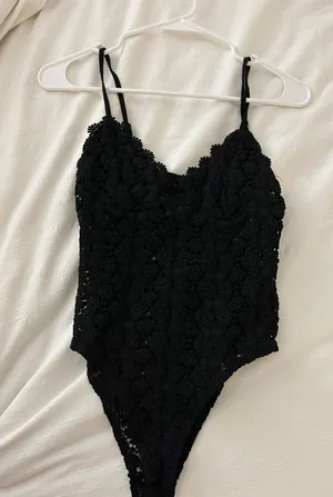 H&M Black Lace Bodysuit thumbnail 1