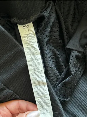 ALO Yoga All Star Wide Leg Mesh Sheer Athleisure Pants in Black RARE Sz. Small thumbnail 4