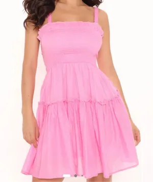 Pink babydoll dress thumbnail 1